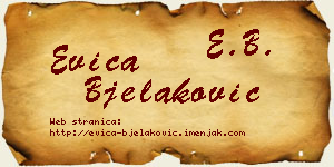 Evica Bjelaković vizit kartica